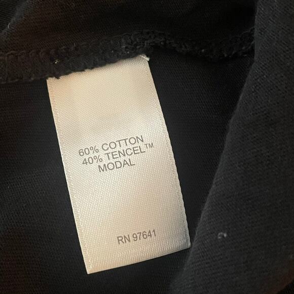 Pure Jill Black Balletcore Tunic Dress M Tall Tencel Modal Soft Scoop Neck - Picture 12 of 14